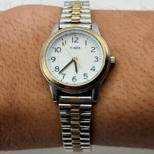Vintage Silver & Gold Timex Watch